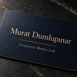 Lacivert Serif kart tasarımı