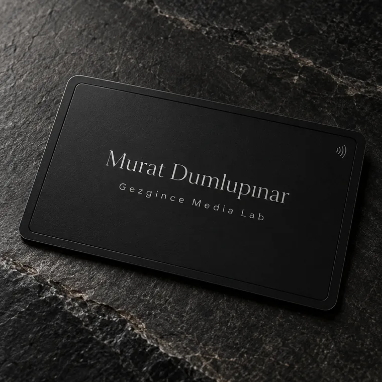 Mat Siyah Kartvi NFC kartvizit tasarımı