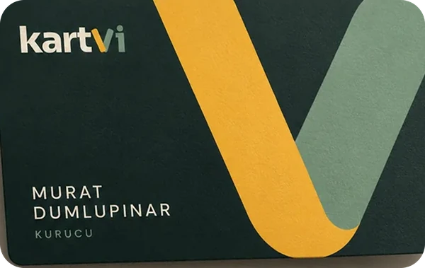 Kıvrım tasarımlı Kartvi NFC kartvizit: Murat Dumlupınar, Kurucu
